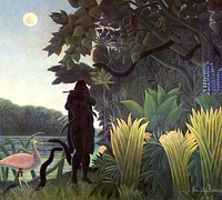 Henri Rousseau's The Snake Charmer (1907) famous painting Original from Wikimedia Commons. Digitally enhanced by rawpixel.