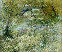 Vincent van Gogh's River Bank in Springtime (1887) famous painting. Original from the Dallas Museum of Art. Digitally enhanced by rawpixel.