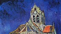 Van Gogh art wallpaper, desktop background, The Church at Auvers