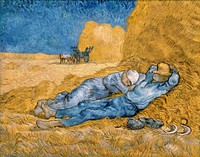 Vincent van Gogh's The Siesta (1890) famous painting. Original from Wikimedia Commons. Digitally enhanced by rawpixel.