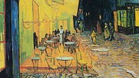 Van Gogh art wallpaper, desktop background, Café Terrace at Night