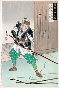 Cutting the Bow Strings during late 19th century&ndash;early 20th century in high resolution by Ogata Gekko.