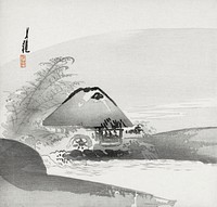 River Landscape (1900–1910) print in high resolution by Ogata Gekko.