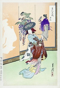 Dancing Woman (1887&ndash;1896) print in high resolution by Ogata Gekko.