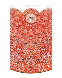 Vintage Turkish pattern wall art print and poster.