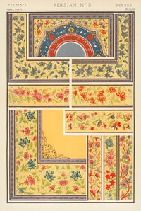 Vintage pattern illustration. Digitally enhanced from our own 19th Century Grammar of Ornament book by Owen Jones. 