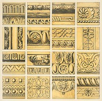 Antique illustration of the grammar of ornament by <a href="https://www.rawpixel.com/search/owen%20jones?sort=curated&amp;page=1">Owen Jones</a>