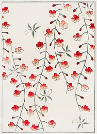 Cherry blossom illustration. Digitally enhanced from our own original edition of Shin Bijutsukai