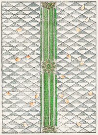 Geometric floral pattern. Digitally enhanced from our own original edition of Shin Bijutsukai