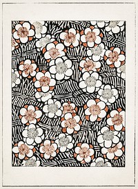 Floral pattern. Digitally enhanced from our own original edition of Shin Bijutsukai