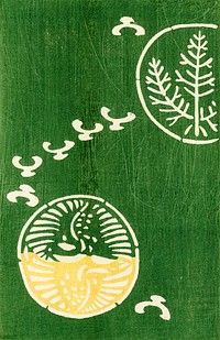 Vintage Illustration of Japanese original woodblock print