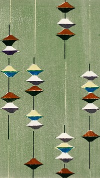Green iPhone wallpaper. Remixed from public domain artwork by Furuya Korin. 