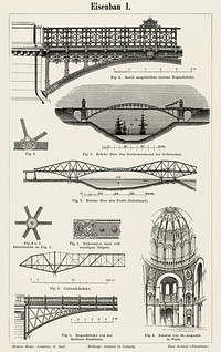Cast - Iron Architecture (1894), a collection of iron made architectural designs. Digitally enhanced from our original lithograph. 