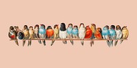A Perch of Birds (1880) by <a href="https://www.rawpixel.com/search/Hector%20Giacomelli?sort=curated&amp;page=1">Hector Giacomelli</a> (1822-1904). Digitally enhanced by rawpixel.