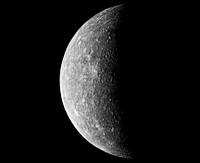 The first image of Mercury acquired by NASA&#39;s Mariner 10 in 1974. Original from NASA. Digitally enhanced by rawpixel.