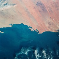 Northern half of Mauritania&#39;s Atlantic Coast from Skylab. Original from NASA. Digitally enhanced by rawpixel.