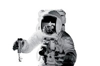 Astronaut in a spacesuit sticker design element