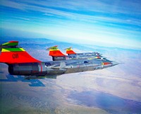 All three NASA F-104N's fly in formation, October 24, 1963. Original from NASA. Digitally enhanced by rawpixel.