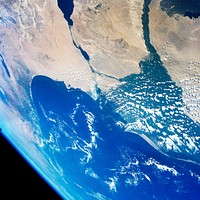 Gemini 7 view of the Middle East area. Original from NASA. Digitally enhanced by rawpixel.