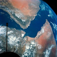 Arabian Peninsula and northeast Africa as seen from the orbiting Gemini-11. Original from NASA. Digitally enhanced by rawpixel.