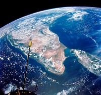 India and Ceylon as seen from the orbiting Gemini-11 spacecraft. Original from NASA. Digitally enhanced by rawpixel.