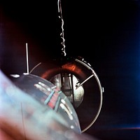 The Agena Target Docking Vehicle seen from the National Aeronautics and Space Administration. Original from NASA. Digitally enhanced by rawpixel.