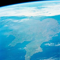View of a portion of Great Britain looking northeastward. Original from NASA. Digitally enhanced by rawpixel.