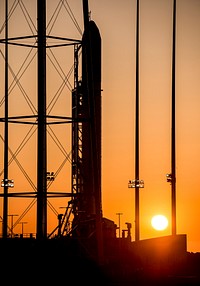 Orbital Sciences Corporation Antares rocket during sunrise at the NASA Wallops Flight Facility in Virginia. Original from NASA . Digitally enhanced by rawpixel.