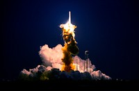The Orbital Sciences Corporation Antares rocket suffers a catastrophic anomaly moments after launch. Original from NASA. Digitally enhanced by rawpixel.