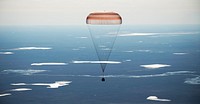 The Soyuz MS-02 spacecraft is seen as it lands with Expedition 50 near the town of Zhezkazgan, Kazakhstan, April 10, 2017. Original from NASA. Digitally enhanced by rawpixel.