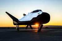 Dream Chaser at Sunrise - RELEASED, Sept 28th, 2017. Original from NASA. Digitally enhanced by rawpixel.
