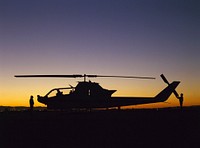 Cobra on the NASA Ames flight line at sunrise. Original from NASA. Digitally enhanced by rawpixel.