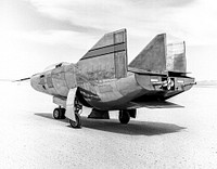 The M2-F3 Lifting Body is seen here on the lakebed next to the NASA Flight Research Center Edwards, California. Original from NASA . Digitally enhanced by rawpixel.