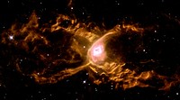 Hubble Spins a Web Into a Giant Red Spider Nebula. Huge waves are sculpted in this two-lobed nebula called the Red Spider Nebula. Original from NASA. Digitally enhanced by rawpixel.