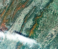 View of the heart of Shenandoah National Park on October 10, 2010, at the height of the fall &ldquo;leaf-peeping&rdquo; season. Original from NASA. Digitally enhanced by rawpixel.