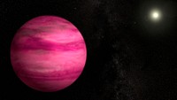 Astronomers image lowest-mass Exoplanet around a sun-like star. Original from NASA. Digitally enhanced by rawpixel.