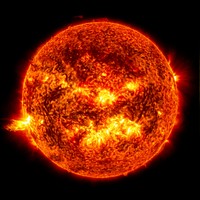 Sun celebrates solstice with a solar flare and a CME. June 20th, 2013. Original from NASA. Digitally enhanced by rawpixel.