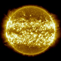 The Sun: One Year in One Image. A composite of 25 separate images spanning the period of April 16th, 2012, to April 15th, 2013. Original from NASA . Digitally enhanced by rawpixel.