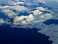 View of the northern Antarctic Peninsula from high altitude during IceBridge&#39;s flight back from the Foundation Ice Stream, on Oct. 28. Original from NASA. Digitally enhanced by rawpixel.