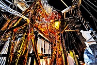 The Webb Telescope's 'Golden Spider'. Original from NASA. Digitally enhanced by rawpixel.