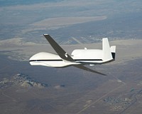 NASA&rsquo;s Global Hawk, a remote-controlled airplane, flying above the vicinity of NASA&rsquo;s Dryden Research Center in California. October 23rd, 2009. Original from NASA. Digitally enhanced by rawpixel.
