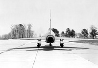 North American F-100 C airplane used in sonic boom investigation at Wallops. Original from NASA. Digitally enhanced by rawpixel.