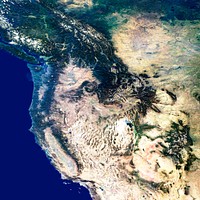 The western United States and Canada. Original from NASA. Digitally enhanced by rawpixel.