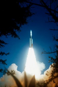 NASA's Voyager 2 was launched on Aug. 20, 1977 from the NASA Kennedy Space Center at Cape Canaveral in Florida. Original from NASA. Digitally enhanced by rawpixel.