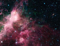NASA&#39;s Spitzer Space Telescope is showing the birth and death of stars. Original from NASA. Digitally enhanced by rawpixel.