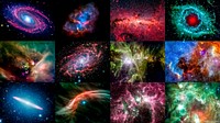 NASA&#39;s Spitzer Space Telescope celebrated its 12th anniversary with a new digital calendar showcasing some of the mission&#39;s most notable discoveries and popular cosmic eye candy. Original from NASA. Digitally enhanced by rawpixel.
