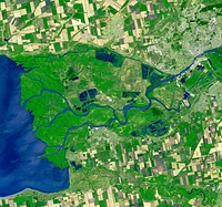 Rostov-on-Don, a Russian City on the Don River, 32 kilometers from the Sea of Azov. Original from NASA. Digitally enhanced by rawpixel.
