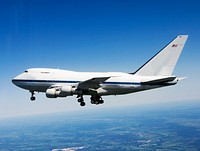 NASA/DLR Stratospheric Observatory for Infared Astronomy (SOFIA) 747SP cruises over central Texas on its first checkout flight with landing gear extended. April 26, 2007. Original from NASA . Digitally enhanced by rawpixel.