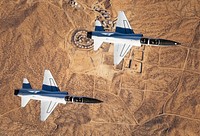 NASA Dryden Flight Research Center&#39;s two T-38A Talon mission support aircraft flew together for the first time on Sept 26th, 2007. Original from NASA . Digitally enhanced by rawpixel.