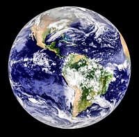 GOES 12 satellite image showing earth on March 25, 2010. Original from NASA. Digitally enhanced by rawpixel.